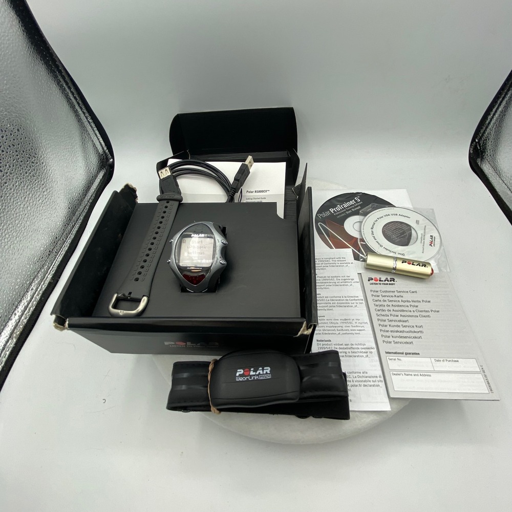 Polar Mens RS800CX Sport Watch & Training Computer Heart Rate Monitor Set #7